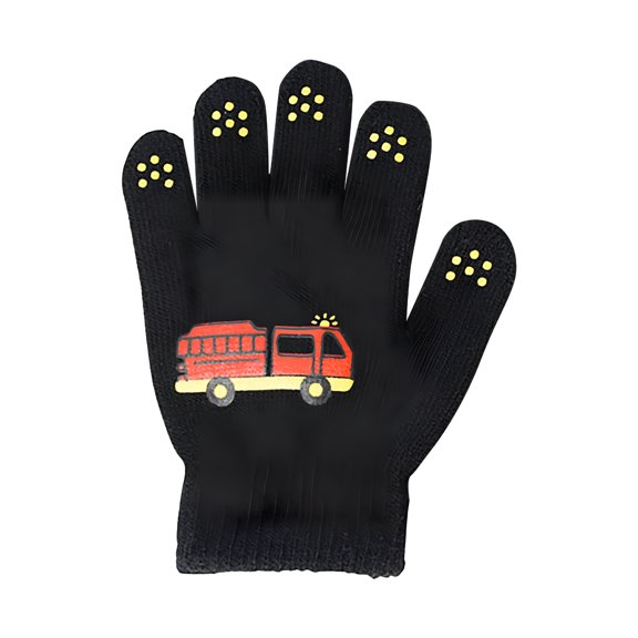 TELOLY Toddler Gloves 2T Toddler Gloves 5T Kids Winter Gloves For Boys Girls, Children Warm Lined Gloves Toddler Thermal Knitted Mittens One Size Dark Gray