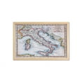 thumbnail image 1 of Wanderlust Wall Art with Frame, Colored XVIIIth Century Italy Map by Royal French Geographer Vaugondy Print, Printed Fabric Poster for Bathroom Living Room, 35" x 23", Multicolor, by Ambesonne, 1 of 2