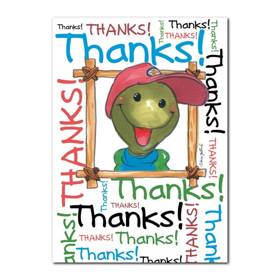 Corky Turtle Thank You Greeting Card