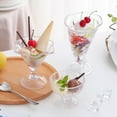 thumbnail image 3 of LShunze Summer Ice Cream Cup, Plastic Clear Milkshakes Footed Ice Cream Cups Dessert Bowls Set for Sherbet Trifle, Fruit, Salad, Snack, Cocktails, 3 of 7