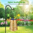 thumbnail image 3 of 2 Pack Solar Lanterns Outdoor Waterproof Birthday Gifts for Women Mom Grandma, Hollowed-Out Metal Hummingbird Hanging Solar Lantern Lights Outdoor Decor, 2 Modes Lights Decor for Yard, Patio, 3 of 5