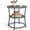 Misty Gray + Ink Black, variant on VASAGLE 21.7-Inch Round Side Table, 2-Tier End Table with Power Outlets, Nightstand with Steel Frame, Spacious Top, for Small Spaces, Living Room, Bedroom, Rustic Brown and Ink Black