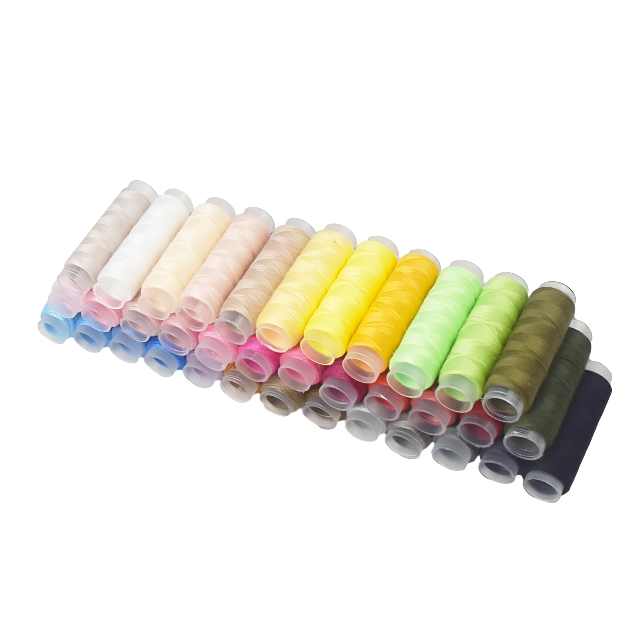 AUQ 2026 New 36Pc Assorted Silk Thread Sewing Threads Spools Multipurpose Sewing Assorted Set for Embroidery,Quilting,Stitching,Crafts,Sewing Projects.