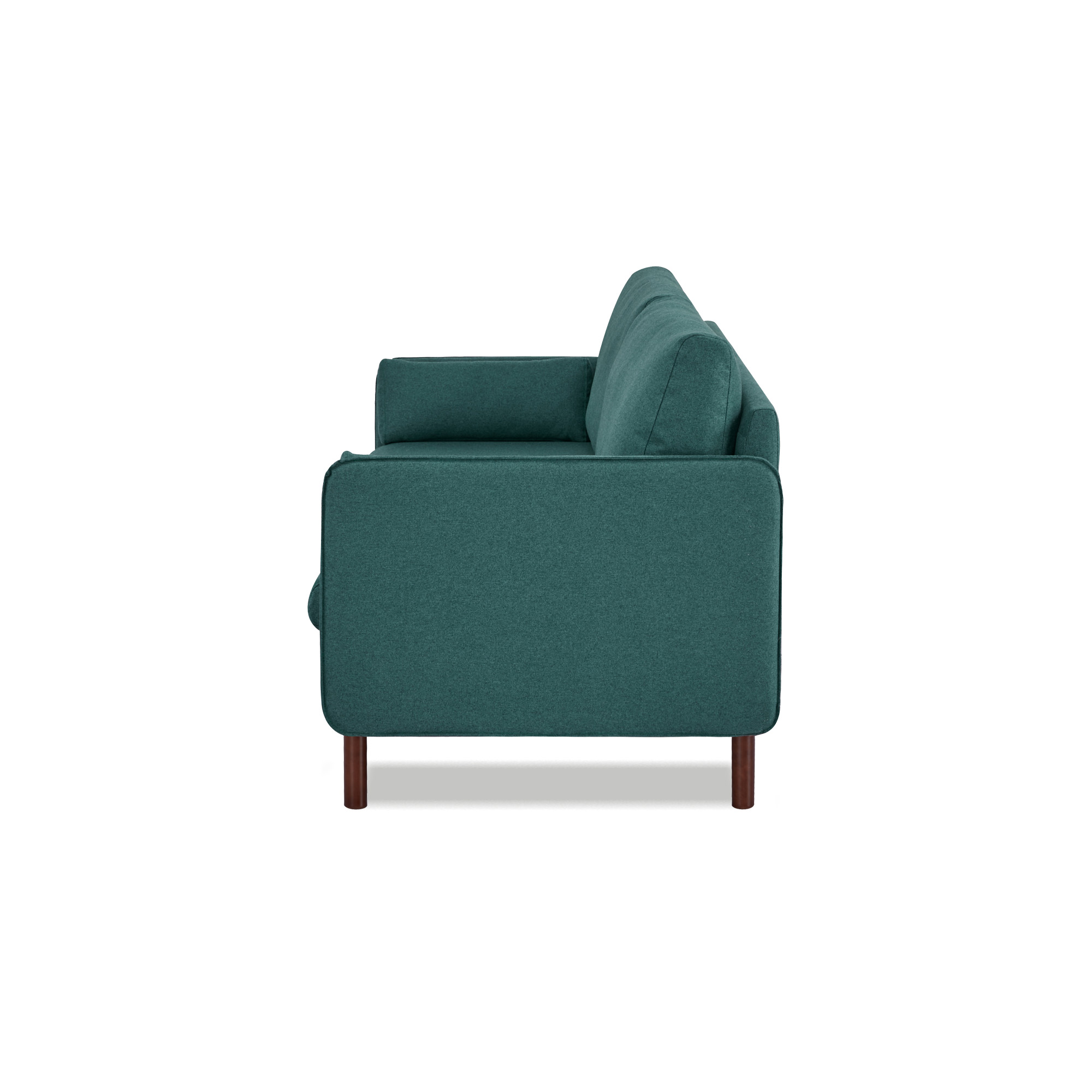 A&D Home Yucca Dark Green Polyester Modern Sofa, Upholstered Contemporary Couch