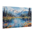 thumbnail image 2 of 1000 PCS 1000 Piece Watercolor Jigsaw Puzzles Spring Forests Lakes,Every Piece Is Unique,Relieve Stress And Enjoy The Fun Of Solving Puzzles,Charm Wooden Puzzle For Adults, 2 of 6