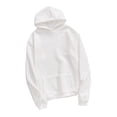 thumbnail image 2 of Sudadera con Capucha Lisa para Mujer Pull Over Hoody Sudadera Deportiva Informal de Lana - Blanco m, tal se describe Sunnimix Sudaderas con capucha de vellón para mujer, 2 of 8