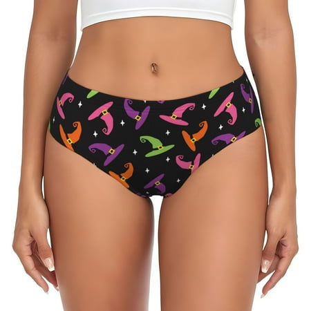 Womens Underwear - halloween hat pink No Show Seamless Underwear for Women  Soft Stretch Sexy Women s Panties  Cute Hipster Ladies Panties Bikini Underwear Briefs