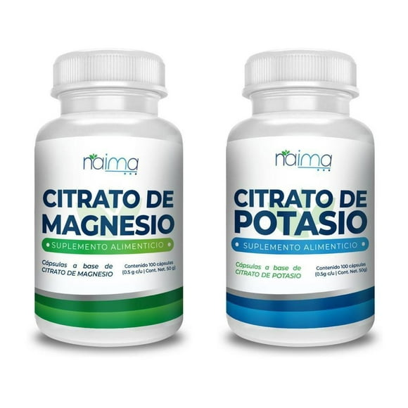Pack Citrato de Magnesio y Citrato de Potasio 100 Capsulas C/U