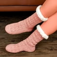 thumbnail image 2 of Women's Fuzzy Slipper Socks with Non-Slip Grippers, Cozy Fluffy Sherpa Lined, Cute Christmas Gifts 1Pairs, 2 of 6