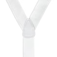 thumbnail image 3 of Suspender Store Mens French Satin Button Suspenders - 1.5 Inch Wide White 54" for 6'1" to 6'5" tall, 3 of 4