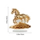 thumbnail image 3 of Adorno acrílico 2D con forma de caballo dorado, símbolo de riqueza, vigor y éxito, para el Año del Caballo, decoración de escritorio para el Festival de Primavera., 3 of 6