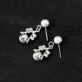 thumbnail image 3 of Bridal Wedding Jewelries Rhinestone - Faux Pearl Chain Necklace Dangle Earrings, 3 of 9