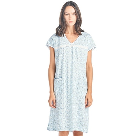 

Casual Nights Women s Cotton Short Sleeve Sleep Dress Nightshirt