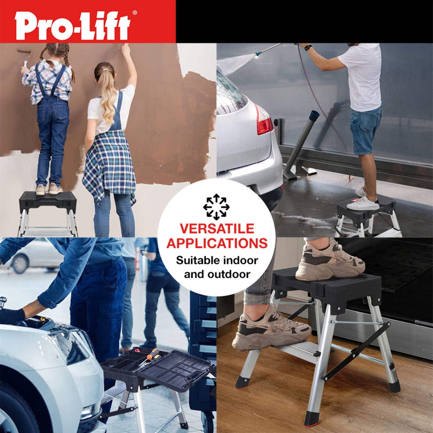 Pro-Lift Two Step Ladder with Storage