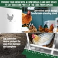 thumbnail image 4 of EuKer 8-Compartment Metal Chicken Nesting Box with Removable Tray and Ventilation Holes for Hens, Chickens, Green, 4 of 7