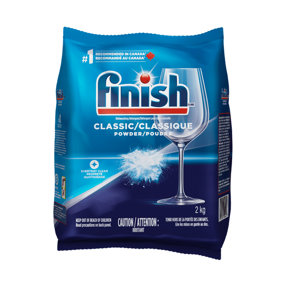 Finish Lessive en poudre pour lave-vaisselle, fraîche, 2 kg