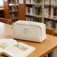thumbnail image 6 of SLYNSHome Big Capacity Pencil Case Beige Large Pen Pouch Holder Bag Marker Case Stationery Storage Office Desk Organizer, 6 of 9