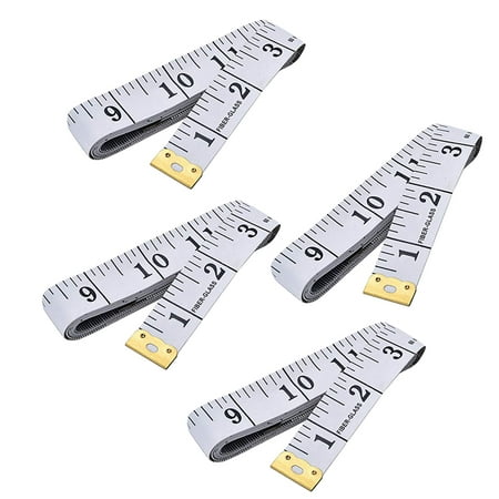 

12pcs Sewing Ruler with Feet Inch Measure Tape for Weight Loss Medical Body Measurement Sewing Tailor Craft (White)