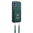 thumbnail image 3 of for Motorola Moto G Play 4G 2024 PU Leather Case, Wallet Case with Ring Kickstand Shockproof Protective for Women Girls Card Holder Slot Stand Shoulder Strap Case for Moto G Play 4G 2024, Green, 3 of 8
