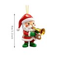 thumbnail image 7 of AMARHH Santa Claus Hanging Ornaments, 3D Flat Plastic Christmas Decorative Pendants, Hanging Decor Holiday Party Gifts for Christmas Tree Decor, 7 of 7