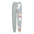 thumbnail image 5 of Women's Casual Fashion Christmas Print Sweatpants, Long Casual Pants with Drawstring Waist for Sports and Home Wear, Comfortable Material,Light Gray,XL, 5 of 6