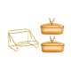 thumbnail image 2 of Cesta de frutas, plato para aperitivos, elegante soporte multifuncional para almacenar frutas estilo A 2 cuadrículas, 2 of 7