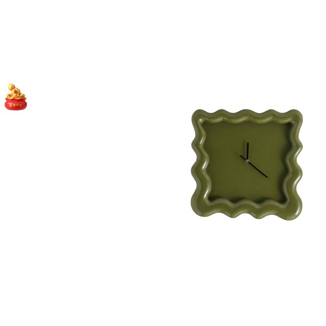 Escultura de escritorio,Estatua de la Cuenca del Tesoro,regalo de cumpleaños de Feng Shui,Reloj de pared,Reloj de pared decorativo para baño y dormitorio.,Reloj de pared cuadrado silencioso y