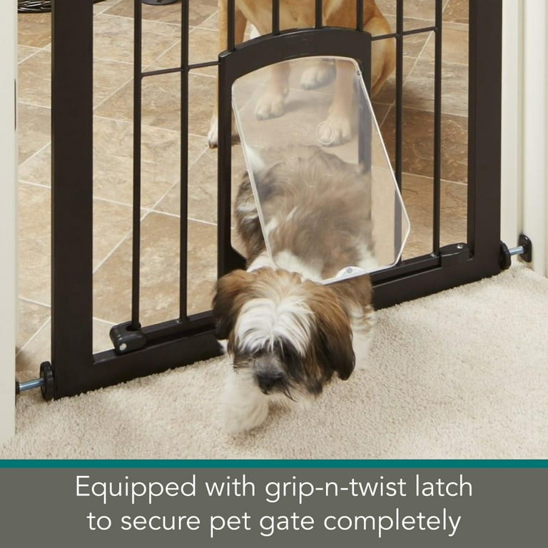 North States MyPet Extra Tall Petgate Passage Pressure Mount Dog Gate 29.8 38 Wide Matte Bronze Walmart