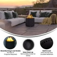 thumbnail image 6 of Flash Furniture Titus Commercial Grade 19.5 inch Smokeless Outdoor Firepit, Natural Wood Burning Portable Fire Pit With Waterproof Cover, Black, 6 of 14