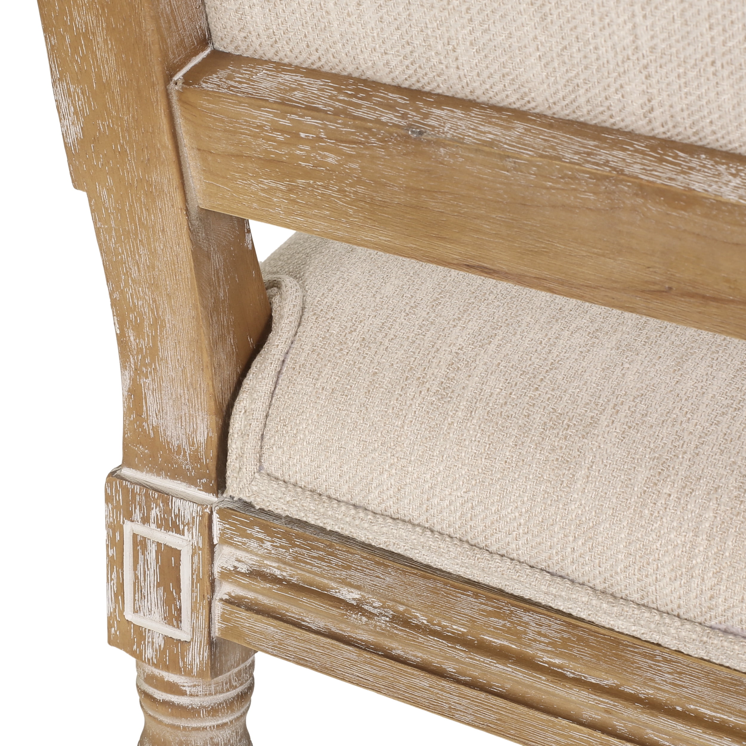 Noble House Robin Indoor Wood Upholstered Dining Chair, Set of 6, Beige, Natural