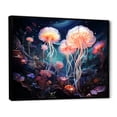 thumbnail image 2 of Designart "Aquatic Ballet Of Blue And Pink Jellies I" Coastal Coral Under Water Floater Framed Wall Art Prints, 2 of 5