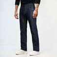 thumbnail image 4 of GINGTTO Men's Elastic Waist Jeans Baggy Straight Leg Denim Pants Casual Relaxed Fit Stretch Skateboard Work Pants with Pockets, 4 of 6