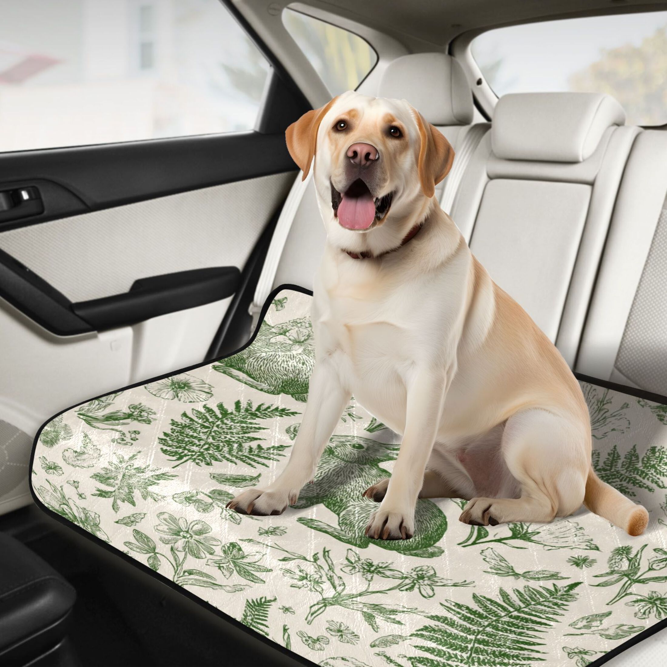 IAUYY Washable Pee Pads for Dogs Smallx3 Absorbent and Leak-Proof Non-Slip Reusable Puppy Pee Pads for Dogs Applicable to Playpen Potty Crate Retro Rabbit Illustration