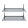 thumbnail image 2 of AmGood 16 in. x 48 in. Two-Tier Metal Wall Mount Shelf | Staunless Steel Shelving for Commercial Kitchen, Closet, Garage, Pantry, etc, 2 of 8