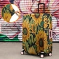 thumbnail image 4 of Dark Green Sunflower Pattern Luggage Cover Fashion Suitcase Cover Baggage Covers Fit 25-28 Inch Luggage (Go Travel), 4 of 5