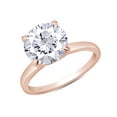 thumbnail image 3 of AFFY 3.5CT Moissanite Solitaire Engagement Ring for Women in 18K Rose Gold over Sterling Silver-9, 3 of 7