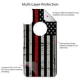 thumbnail image 4 of DistinctInk Custom SKIN / DECAL compatible with OtterBox Commuter for iPhone X / XS (5.8" Screen) - Weathered Thin Red Line US Flag - Show Your Support for First Responders, 4 of 5