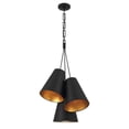 thumbnail image 3 of 8684-MK-GA-Crystorama Lighting-Alston - 3 Light Pendant-34 Inches Tall and 20 Inches Wide-Matte Black/Antique Gold Finish, 3 of 8
