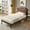 Black+Brown, variant on Twin Size Adjustable Bed Base, Twin Size Metal Platform Bed Frame with Wooden Headboard and Footboard with USB LINER, No Box Spring Needed, Under Bed Storage, Easy Assemble, Black+Brown Bed Frames