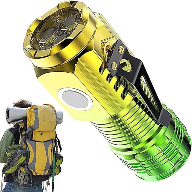 Super Bright Mini Triple LED ABS Flashlight with Hat Clip for Outdoor Use