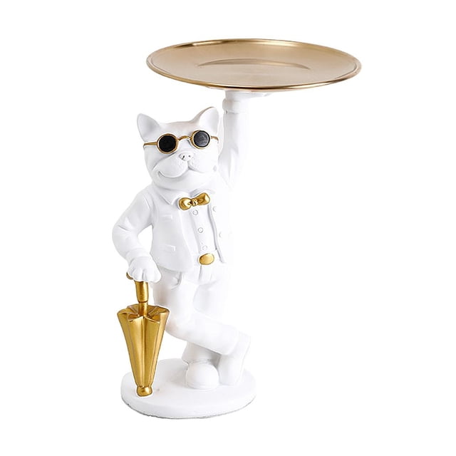 Organizador de compartimentos de almacenamiento nórdico para esculturas, estatuas, arte, manualidades, oficina y habitación. blanco