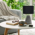 thumbnail image 2 of Mod Lighting and Decor Pinnacle Base Table Lamp with Drum Shade - 14.25" - Gray and Black, 2 of 6