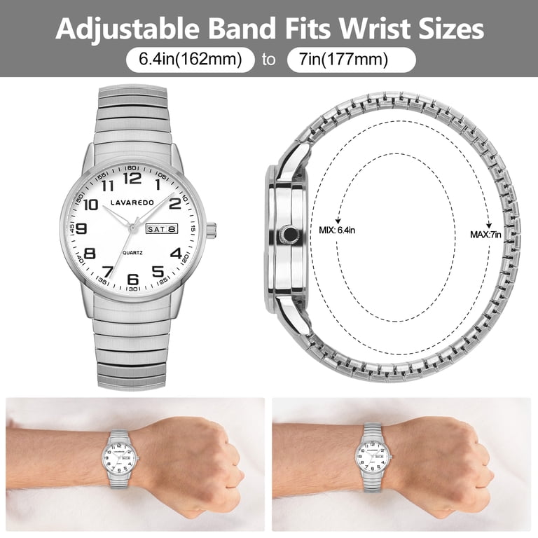 Alps Men's Analog Quartz Watch with Stainless Steel Expansion Band photo 2