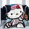 thumbnail image 6 of Hello Kitty Throw Blanket, Cozy Flannel Blankets For Boys Girls, Super Soft Warm Blanket For Couch Sofa Bed, 6 of 9