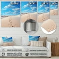 thumbnail image 4 of Designart "Footprints In Beach Photo III" Landscape & Nature Metal Art Living Room, 4 of 5