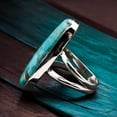 thumbnail image 3 of Blue Turquoise Ring Sterling 925 Silver Ring Statement Ring Daily Wear Ring Unique Gemstone Ring Antique Ring Ring for Anniversary ||Ali Baba Jewellery, 3 of 5