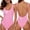 D106/Pink, variant on Afdoent One Piece Swimsuit Women Fashion Letter Print Swimsuit Bikini Swimwear Bathing Sleeveless Backless Swimsuit 2026 Summer Swimwear