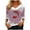 #Pink, variant on WXLWZYWL Christmas Blouse Womens Fashion V-Neck Printed Casual Long Sleeve Tops Winter