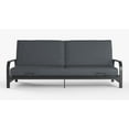 Mainstays Metal Arm Futon, Black Metal Frame with Grey Mattress