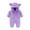 Purple, variant on Infant Girl Summer Outfits Summer Savings 2025 Baby Fall Winter Thicken Long Sleeve Climbing Jumpsuit Baby Cotton Clothes